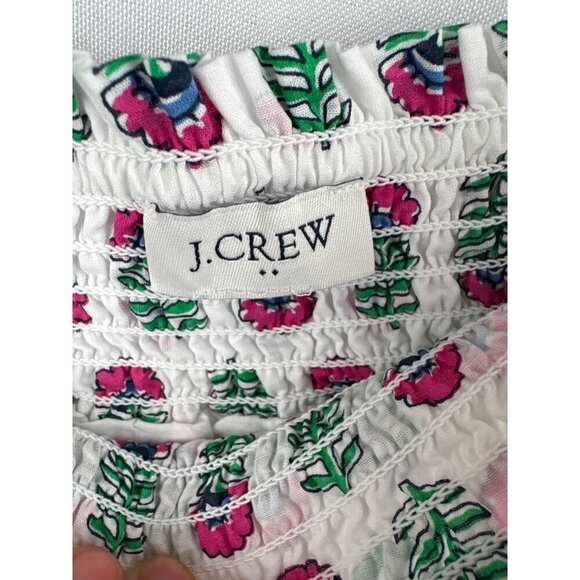 J.Crew Womens Small Cotton Skirt With Floral Print & Smocked Waistband - Picture 3 of 4